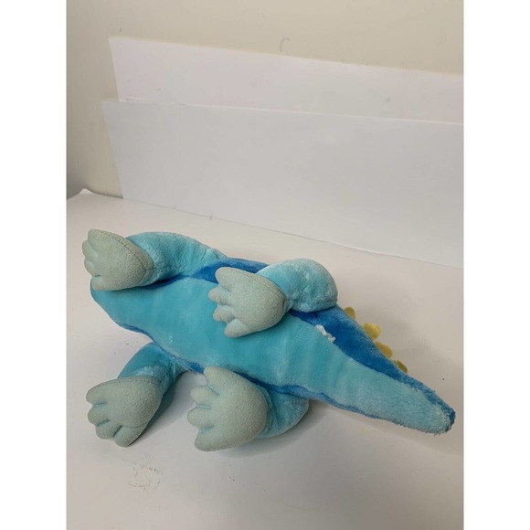 Vintage Dinosaur 13” Plush Stuffed Toy Thaddeus Special Effects Blue Yellow FLAW - Picture 7 of 7